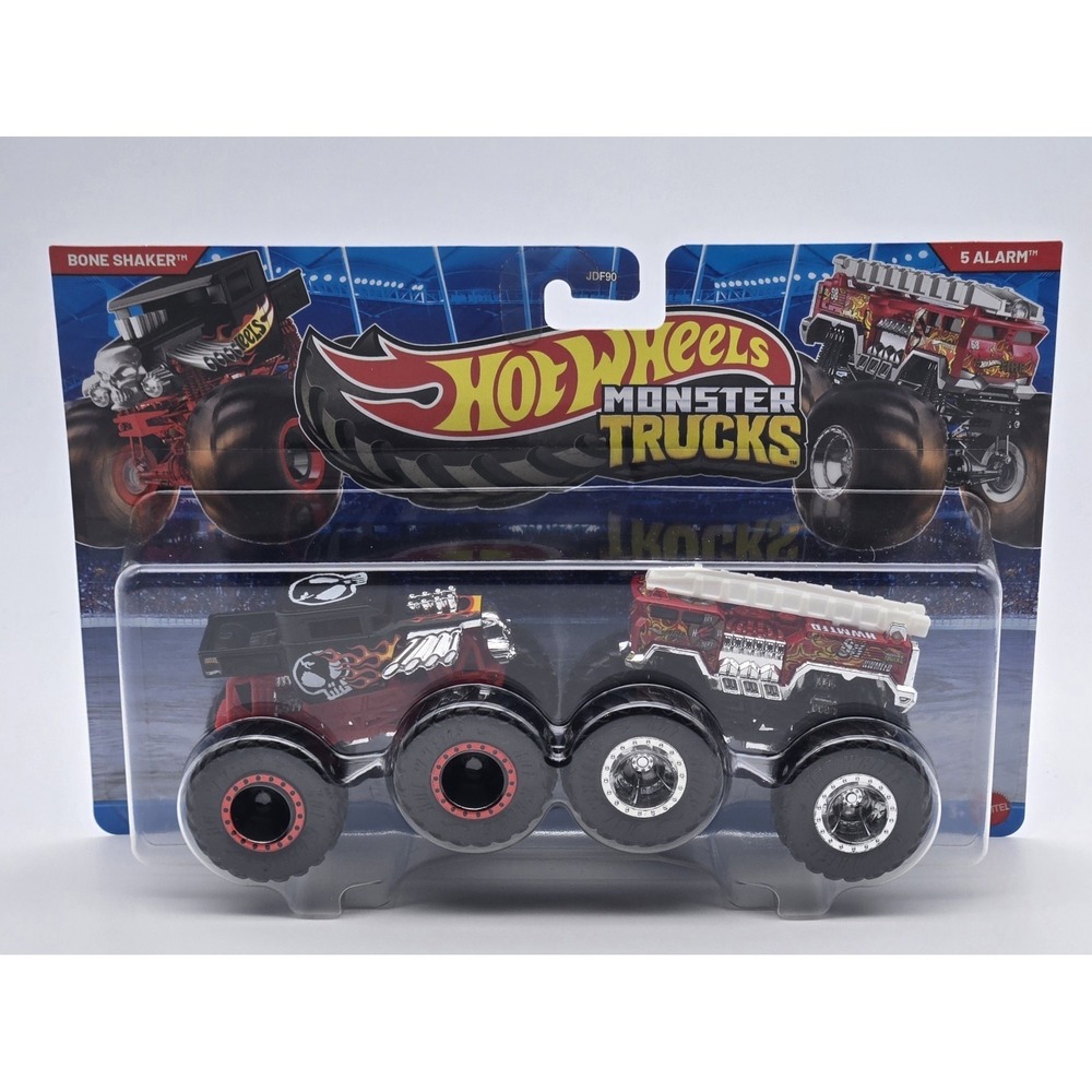 Hot Wheels Monster Trucks‎ Bone Shaker vs 5 Alarm 1:64 Diecast Toy Truck